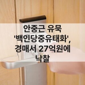 안중근 유묵 ‘백인당중유태화’, 경매서 27억원에 낙찰
